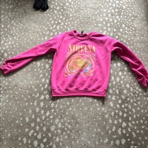 Gildan Pink Nirvana Kids Sweatshirt